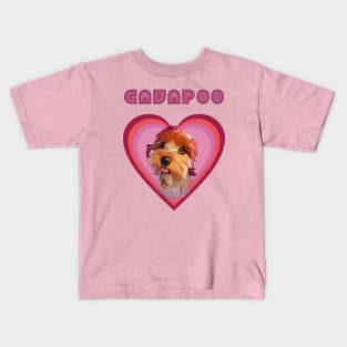 Cavapoo love (plum) Kids T-Shirt